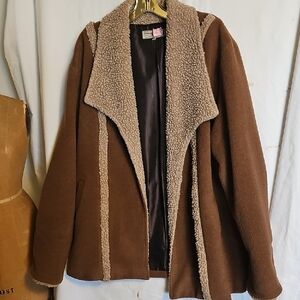 Warm Tan Teddy Jacket with Cozy Sherpa Lining